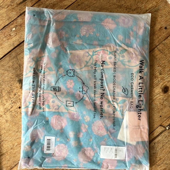 Spell Love Story Midi Cotton Robe Sky Blue medium large NWT - Picture 11 of 14